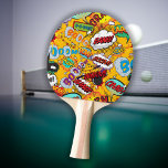Farbiges Comic Tischtennis Schläger<br><div class="desc">Ein unterhaltsames, modernes Pingpongpaddel für Pop, das für jeden etwas dabei hat. Personalisieren, anpassen, machen Sie es zu Ihrem eigenen Comic Book Pop Art Art Art-Weise! Ein tolles Geschenk für Sie, Ihre Freunde oder Ihre Familie. Entwickelt von Thisisnotme©</div>