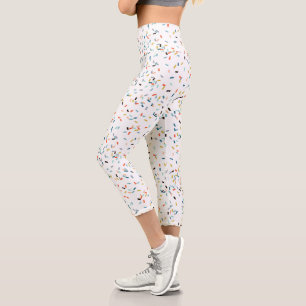 Farbiges Confetti Fall Pattern Capri Leggings