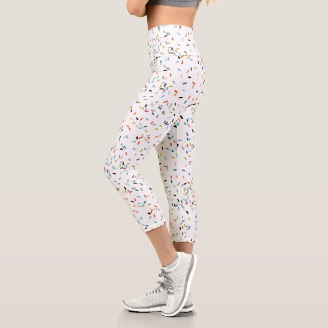 Farbiges Confetti Fall Pattern Capri Leggings (Links)