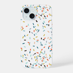 Farbiges Confetti Fall Pattern iPhone 15 Hülle