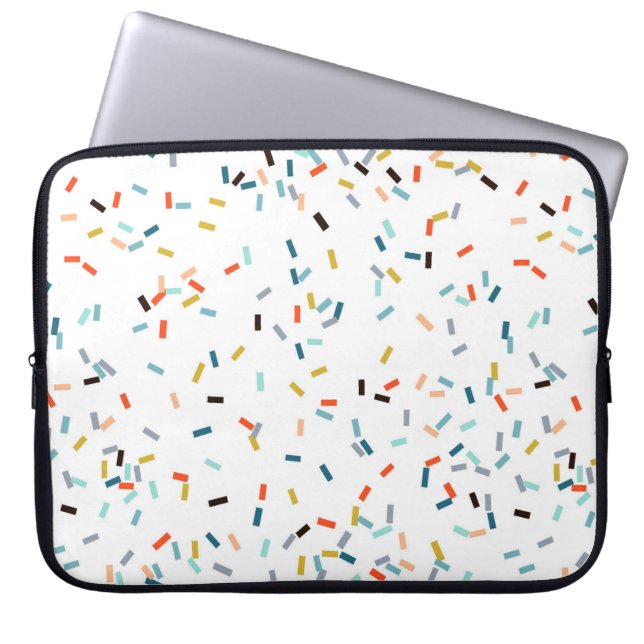 Farbiges Confetti Fall Pattern Laptopschutzhülle (Vorderseite)