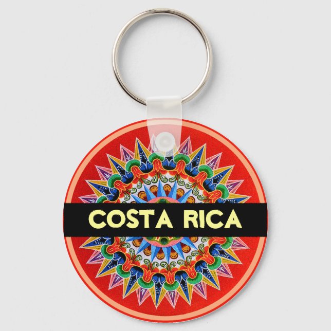 Farbiges Costa Rica Schlüsselanhänger (Vorderseite)