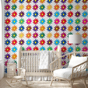Farbiges Daisy-Blume-Muster Tapete