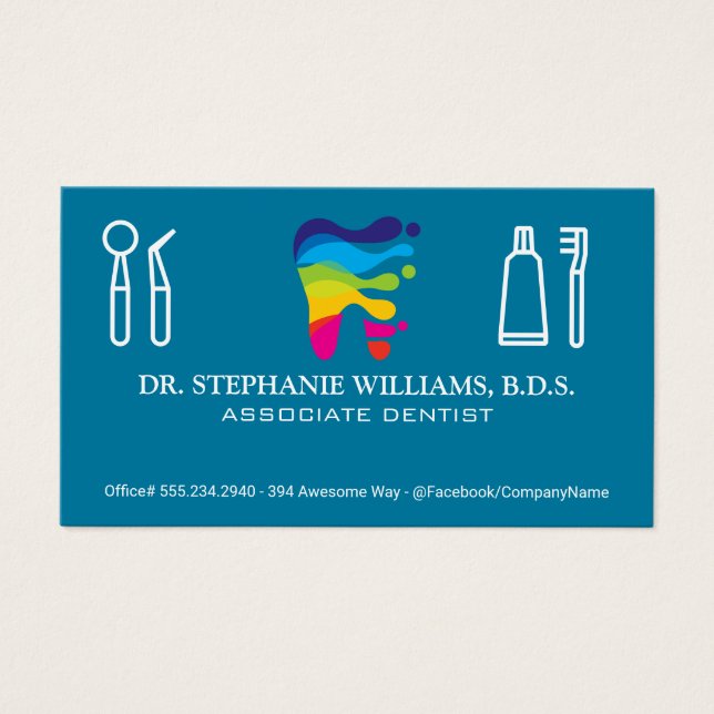 Farbiges Dental-Logo | Tools (Vorderseite)