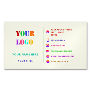 Farbiges Design, benutzerdefiniertes Logo, Busines Magnetische Visitenkarte