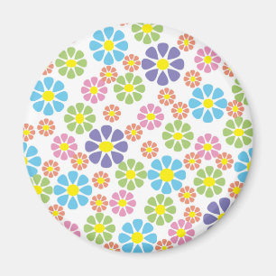Farbiges Design der Blumenkunst Magnet