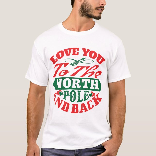 Farbiges Design der digitalen Typografie am Nordpo T-Shirt (Vorderseite)