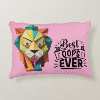 Farbiges Design der Origami Lion Artwork Dekokissen