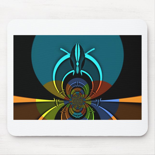Farbiges Design des Maasai Shield Mousepad (Vorne)