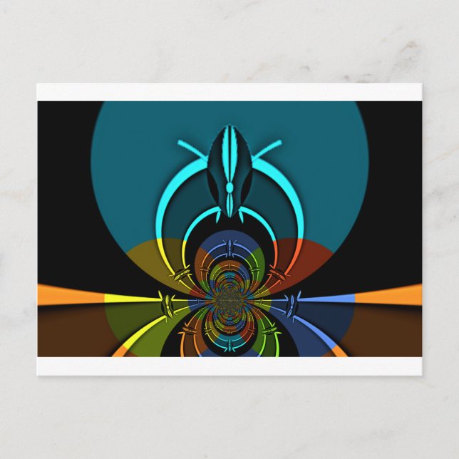 Farbiges Design des Maasai Shield Postkarte (Vorderseite)