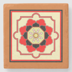 Farbiges Design im orientalischen Stil Steinuntersetzer