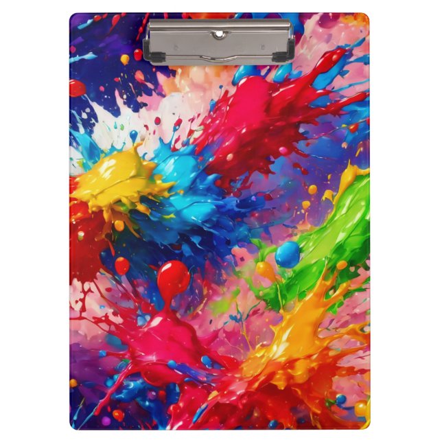 Farbiges Design von Nassfarben Klemmbrett (Vorderseite)