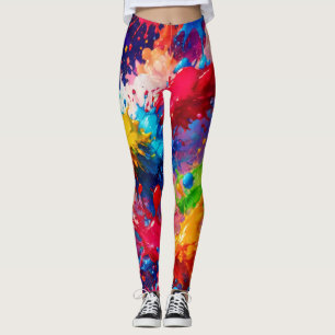 Farbiges Design von Nassfarben Leggings