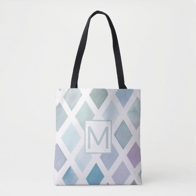 Farbiges Diamantmuster mit anfänglicher Tote-Tasch Tasche (Vorderseite)
