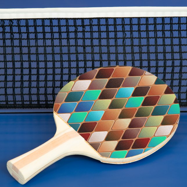 Farbiges Diamantmuster Tischtennis Schläger (InSitu)