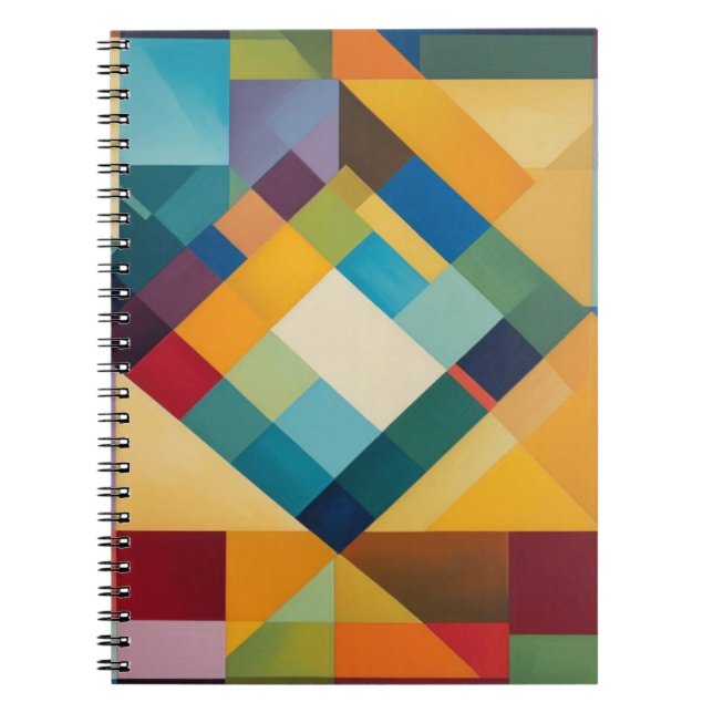 Farbiges Diamond Abstrakt Art Notebook Notizblock (Vorderseite)