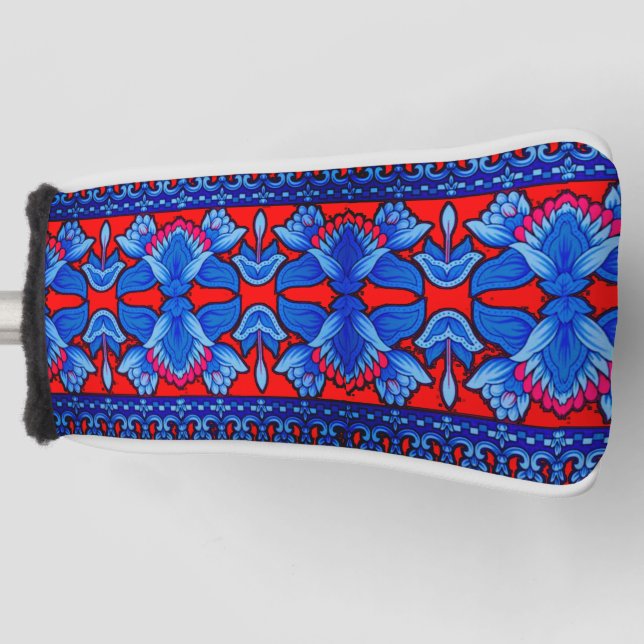 Farbiges digitales 3D-Design | Perfekte Größe Kuns Golf Headcover (Vorderseite)