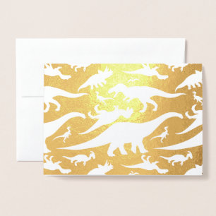 Farbiges Dinosaurier-Muster (Licht) Folienkarte