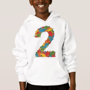 Farbiges Dinosaurier-Shirt Design 2 Hoodie