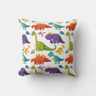 Farbiges Dinosauriermuster Kissen