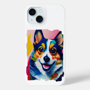 Farbiges Dog-Portrait - Corgi-Malerei Case-Mate iPhone Hülle
