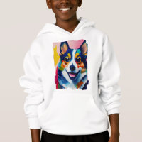 Farbiges Dog-Portrait - Corgi-Malerei