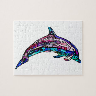 Farbiges Dolphin-Puzzle