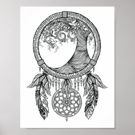 Farbiges Dreamcatcher-Poster Poster