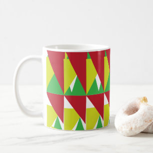 Farbiges Dreieck-Muster Kaffeetasse