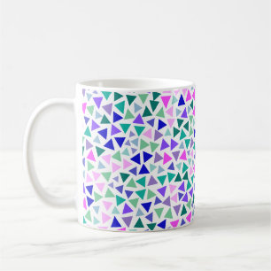 Farbiges Dreiecke-Muster Kaffeetasse