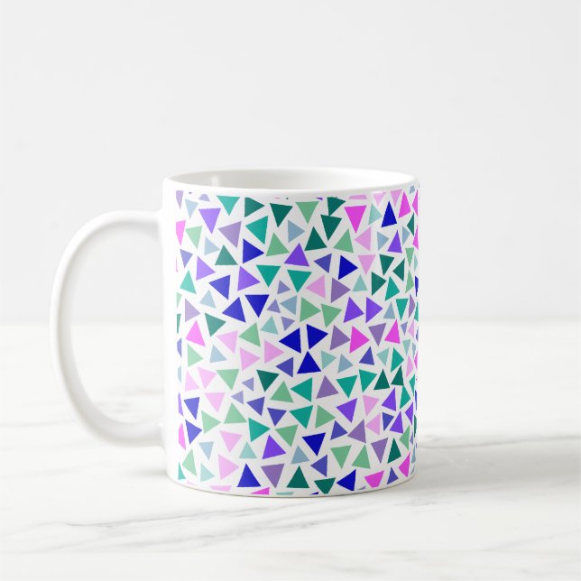 Farbiges Dreiecke-Muster Kaffeetasse (Links)