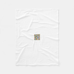 Farbiges, dynamisches geometrisches Muster Fleecedecke
