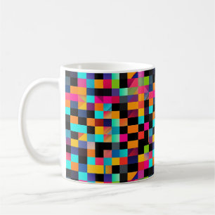 Farbiges, dynamisches geometrisches Muster Kaffeetasse