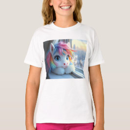 Farbiges Einhorn-Foto T-Shirt