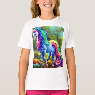 Farbiges Einhorn T-Shirt