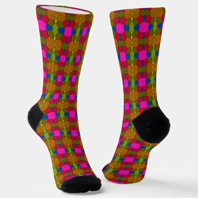 Farbiges einzigartiges Muster Socken (Gewinkelt)
