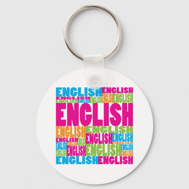 farbiges Englisch Schlüsselanhänger (Vorderseite)