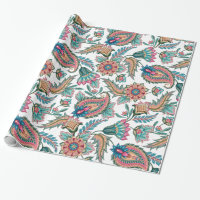 Farbiges Ethnisch-florales Paisley Muster 2
