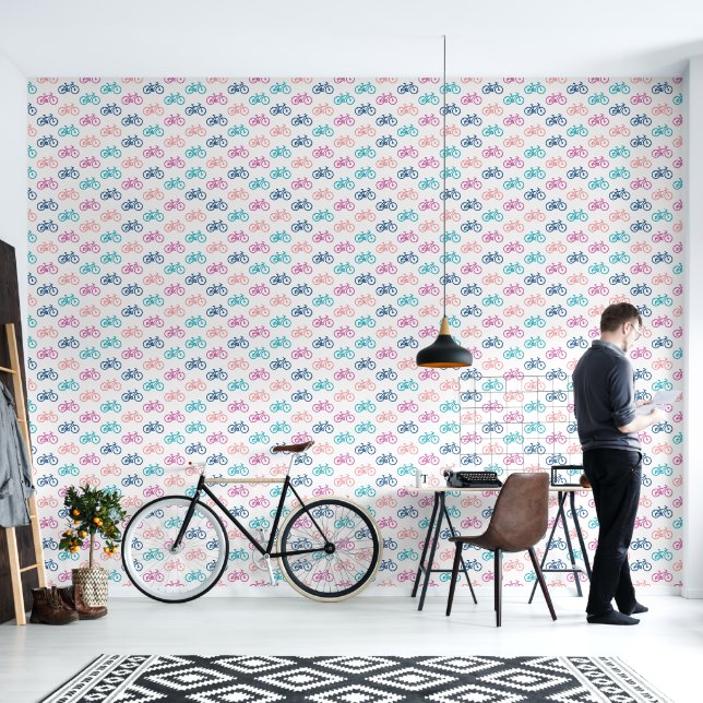 Farbiges Fahrraddesign Tapete (Wohnbereich)