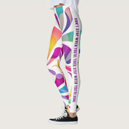 Farbiges Fallmuster | Motivationsangebot aktiv Leggings