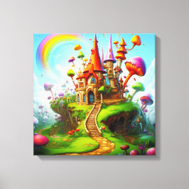 Farbiges Fantasieland Leinwanddruck