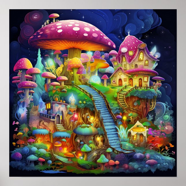 Farbiges Fantasieland Poster (Vorne)