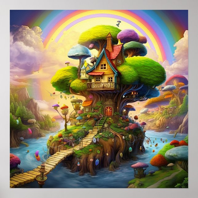 Farbiges Fantasieland Poster (Vorne)