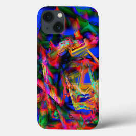 Farbiges, farbiges Quadrat mit "falschen Pinselstr Case-Mate iPhone Hülle