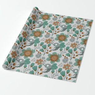 Farbiges Federmuster Geschenkpapier