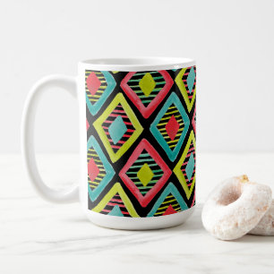 Farbiges, feines, geometrisches Wasserfarbmuster a Kaffeetasse