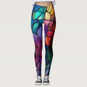 Farbiges festes Glas, lebhaft Leggings