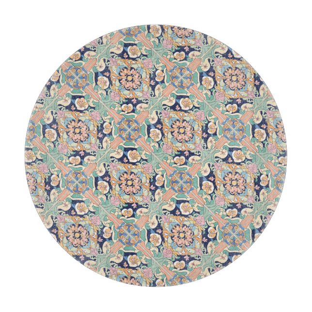 Farbiges Fliesendesign Schneidebrett (Vorderseite)