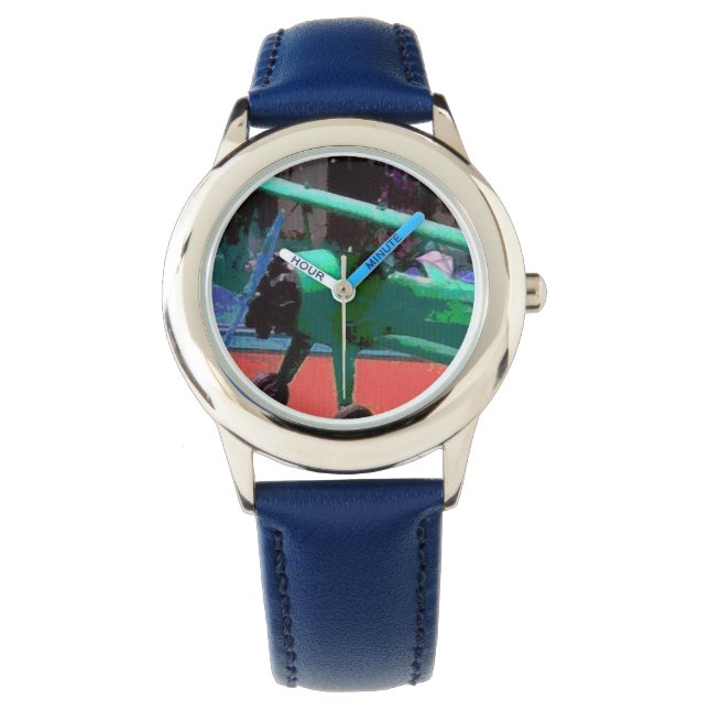 Farbiges Flugzeug Armbanduhr (Vorderseite)