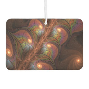 Farbiges fluoreszierendes Abstraktes trippy-Brown- Autolufterfrischer